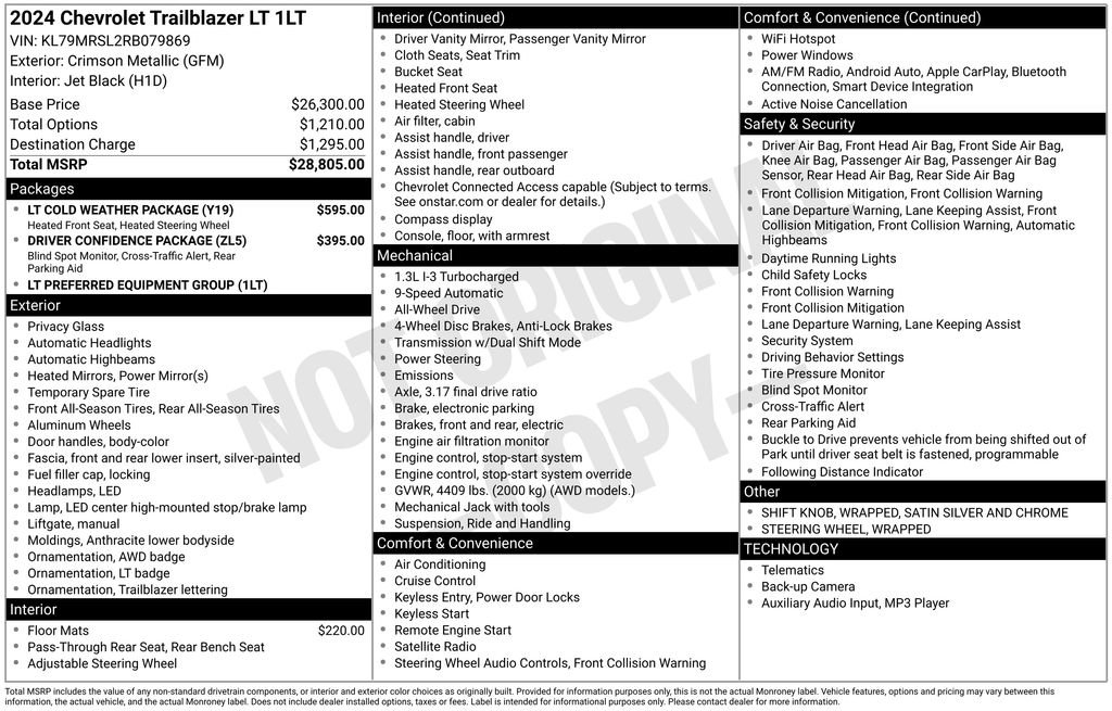 Certified 2024 Chevrolet TrailBlazer LT w/ LT Cold Weather Package image 6