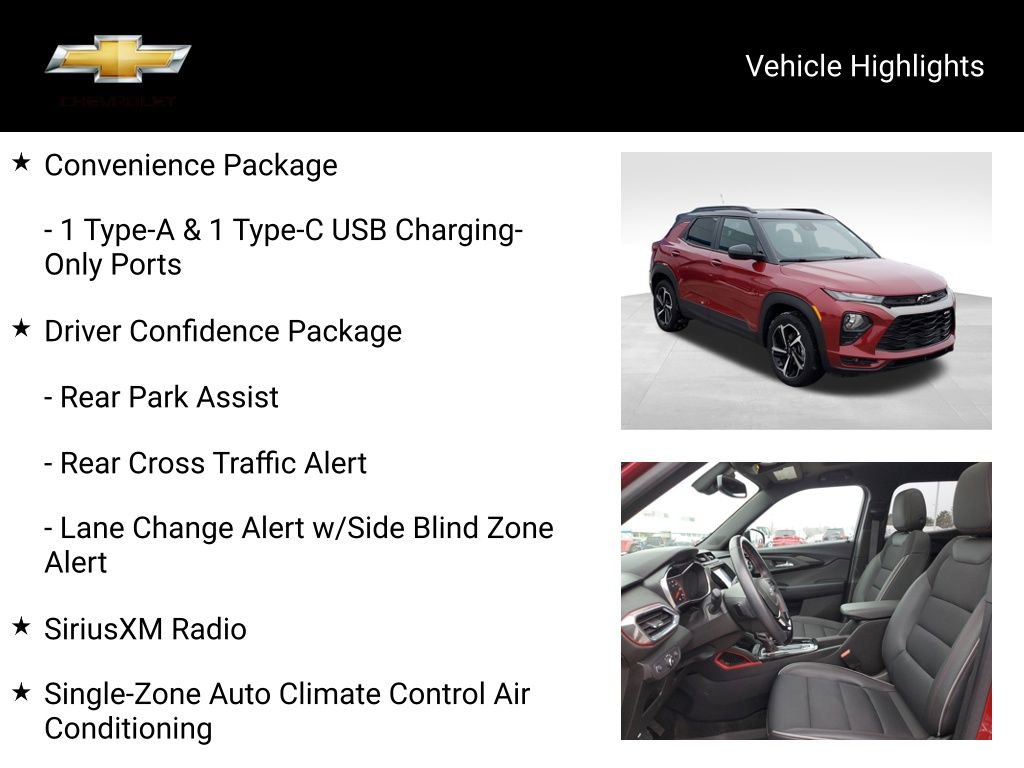Certified 2021 Chevrolet TrailBlazer RS w/ Sun and Liftgate Package image 21