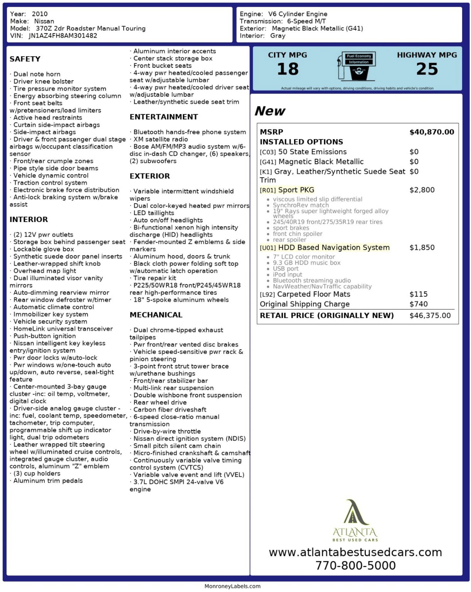 Used 2010 Nissan 370Z Touring w/ Sport Pkg image 45