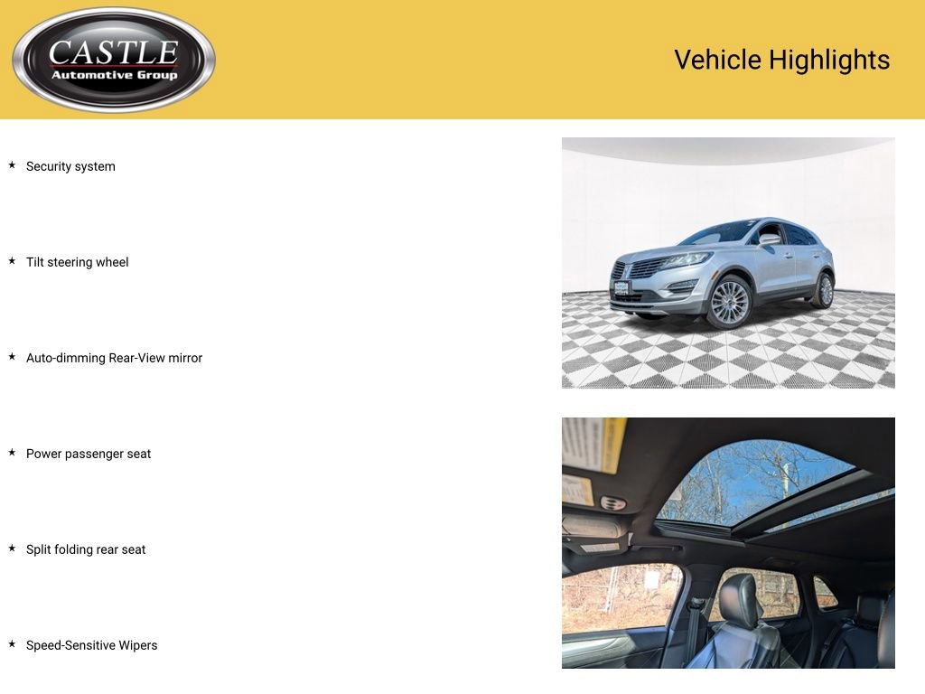 Used 2015 Lincoln MKC AWD w/ Equipment Group 102A Reserve image 7