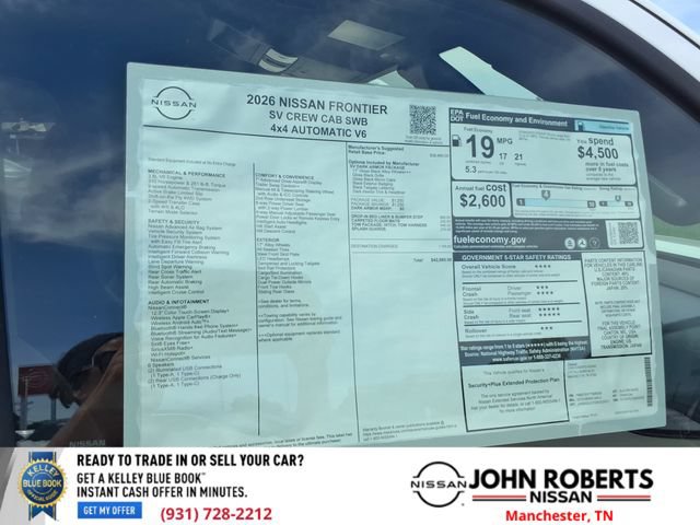 New 2026 Nissan Frontier SV w/ Tow Package AWD/4WD image 19