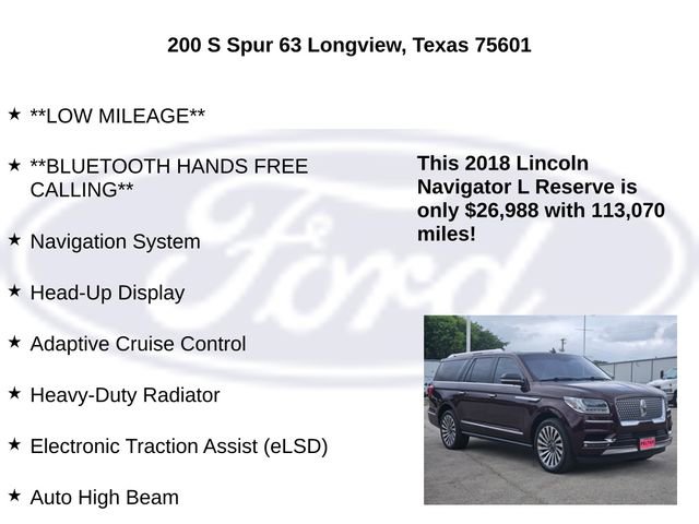 Used 2018 Lincoln Navigator L Reserve w/ Technology Package image 20