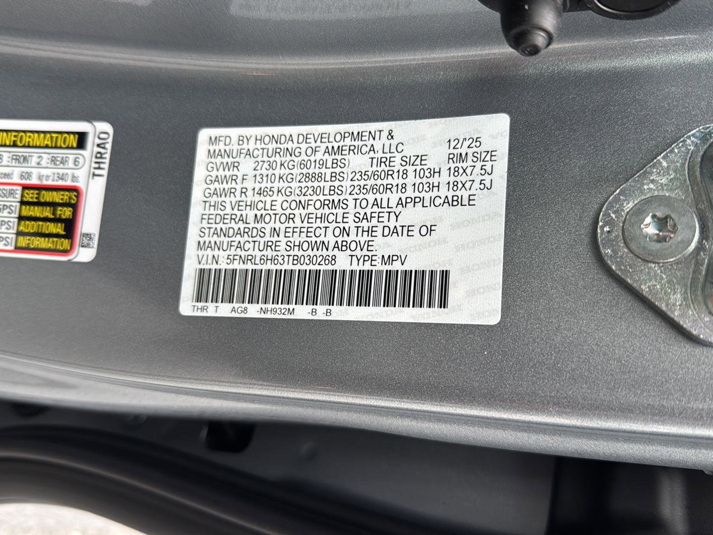 New 2026 Honda Odyssey EX-L image 32