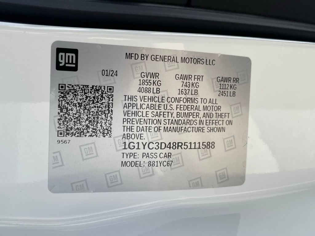 Used 2024 Chevrolet Corvette Stingray Premium Conv RWD image 32