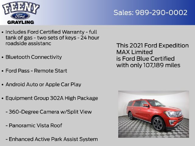 Certified 2021 Ford Expedition Max Limited AWD/4WD image 8