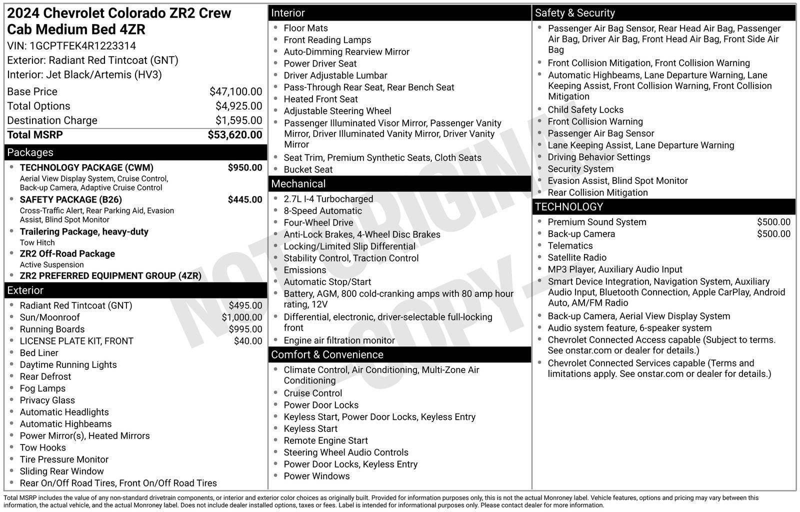 Used 2024 Chevrolet Colorado ZR2 w/ Technology Package AWD/4WD image 44