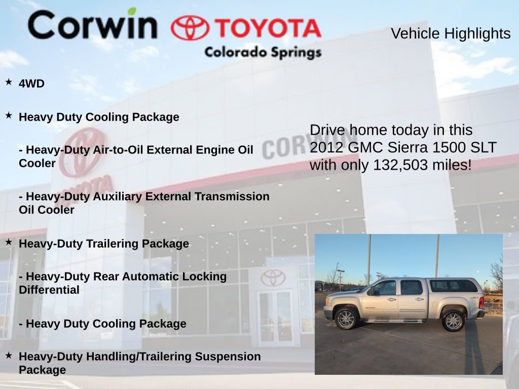 Used 2012 GMC Sierra 1500 SLT w/ Max Trailering Pack image 7