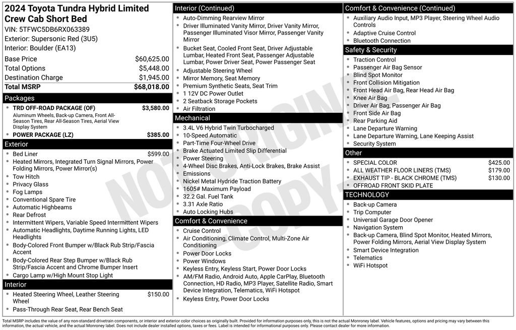 Used 2024 Toyota Tundra Limited w/ TRD Off-Road Package image 2