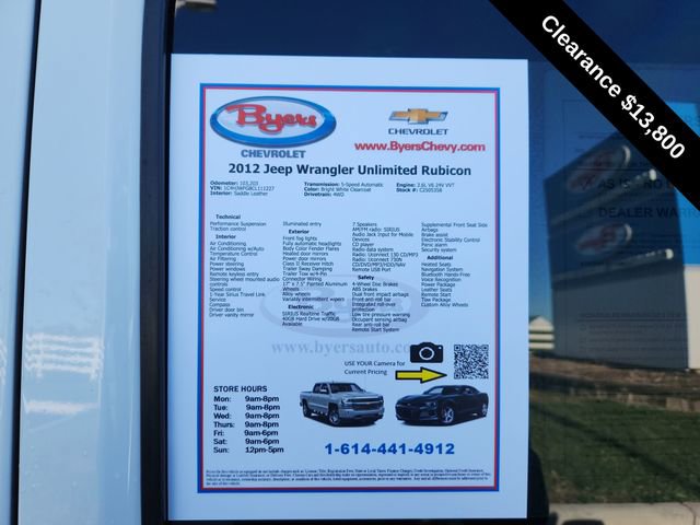 Used 2012 Jeep Wrangler Unlimited Rubicon w/ Dual Top Group image 10