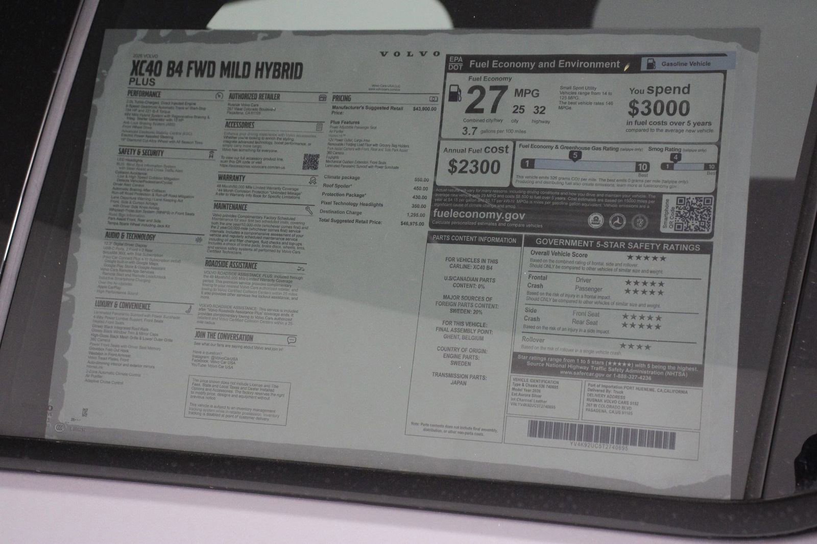 New 2026 Volvo XC40 B4 Plus w/ Climate Package image 18