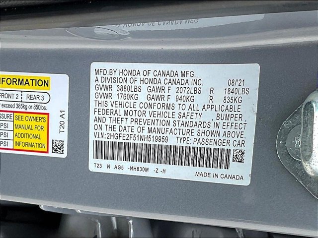 Used 2022 Honda Civic Sport image 30