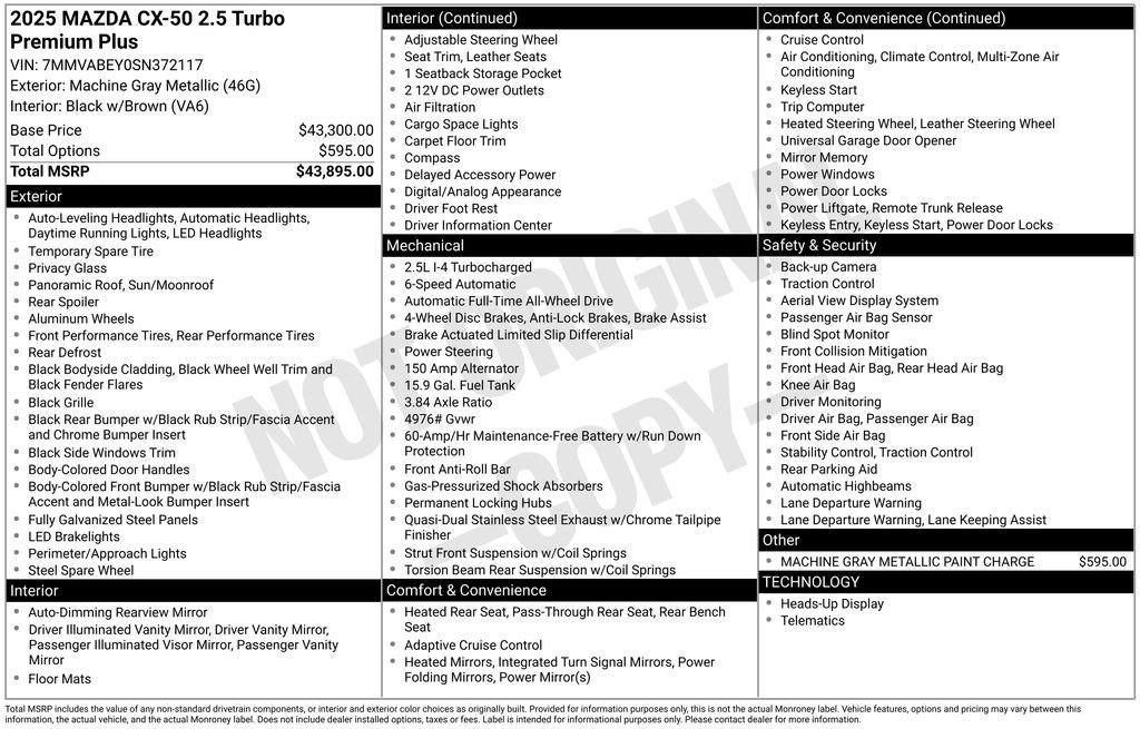 New 2025 MAZDA CX-50 2.5 Turbo w/ Premium Plus Pkg image 4
