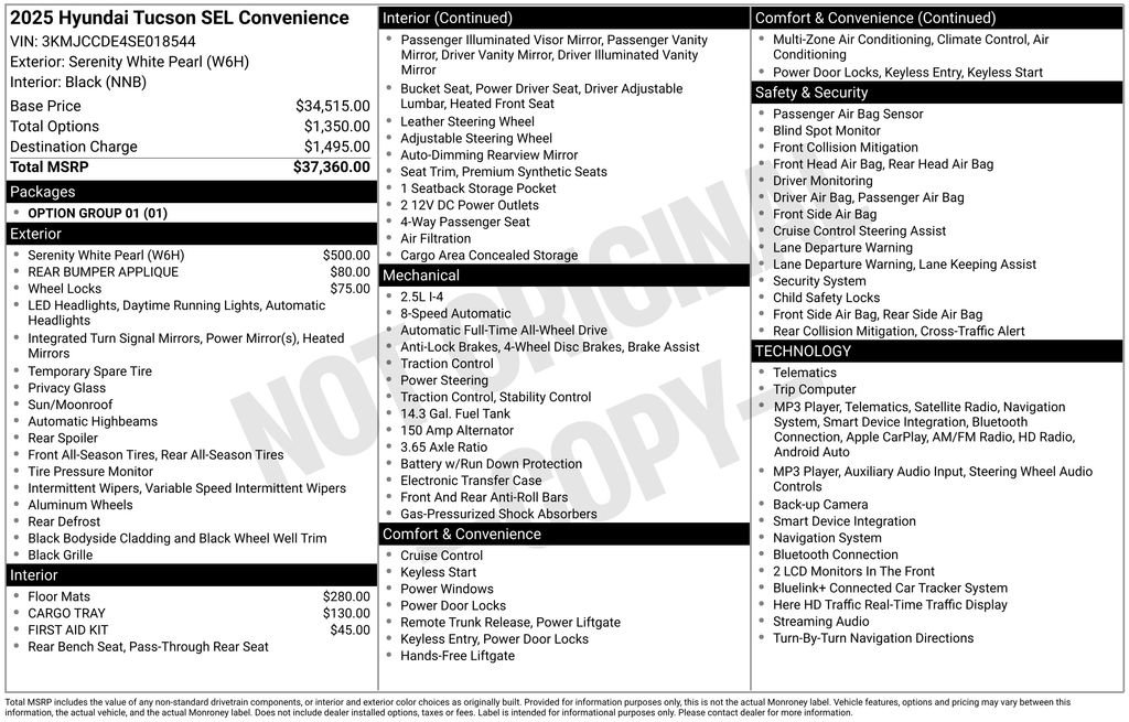 Certified 2025 Hyundai Tucson SEL AWD/4WD image 32