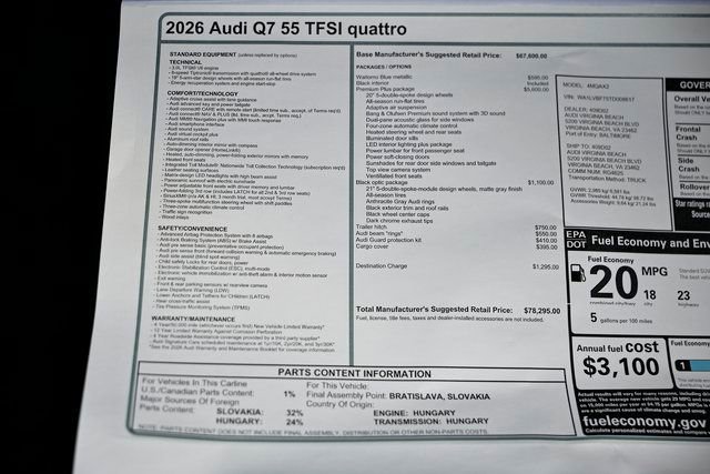 New 2026 Audi Q7 3.0T Premium Plus image 40