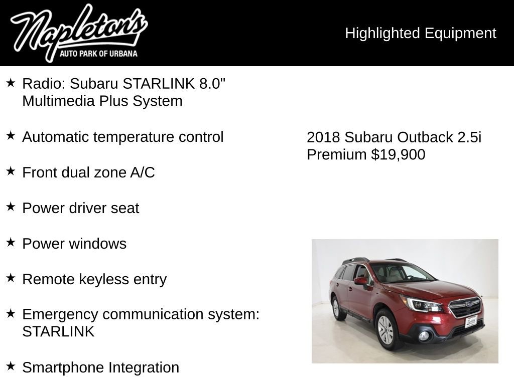 Used 2018 Subaru Outback 2.5i Premium AWD/4WD image 15