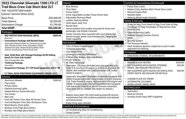 Used 2022 Chevrolet Silverado 1500 LT Trail Boss w/ Bed Protection Package image 30