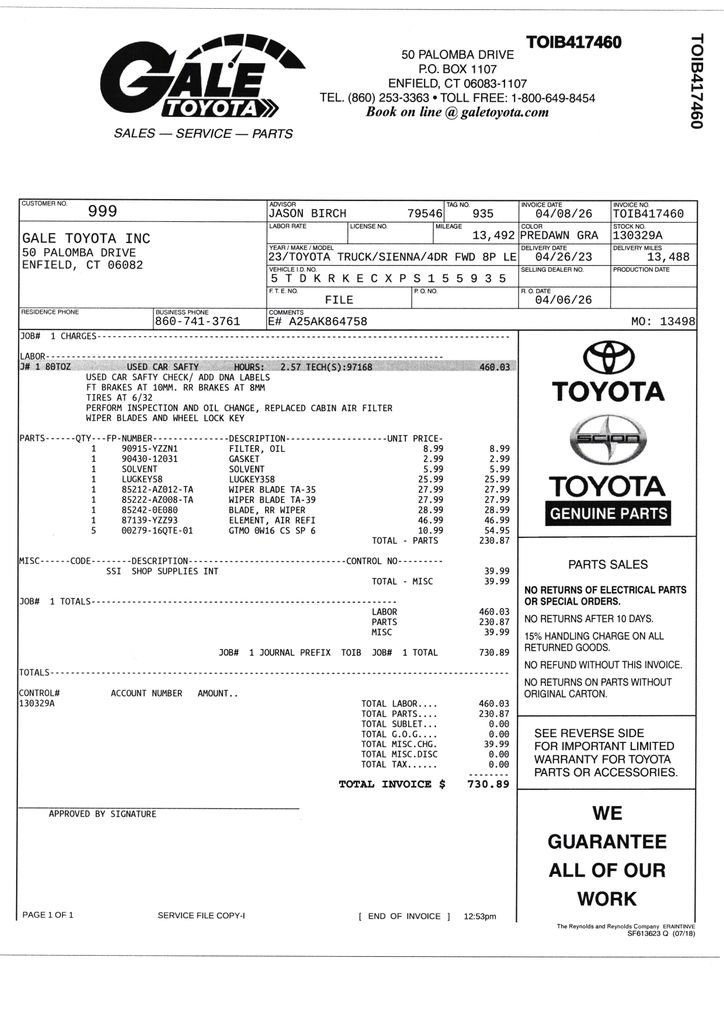 Used 2023 Toyota Sienna LE image 12