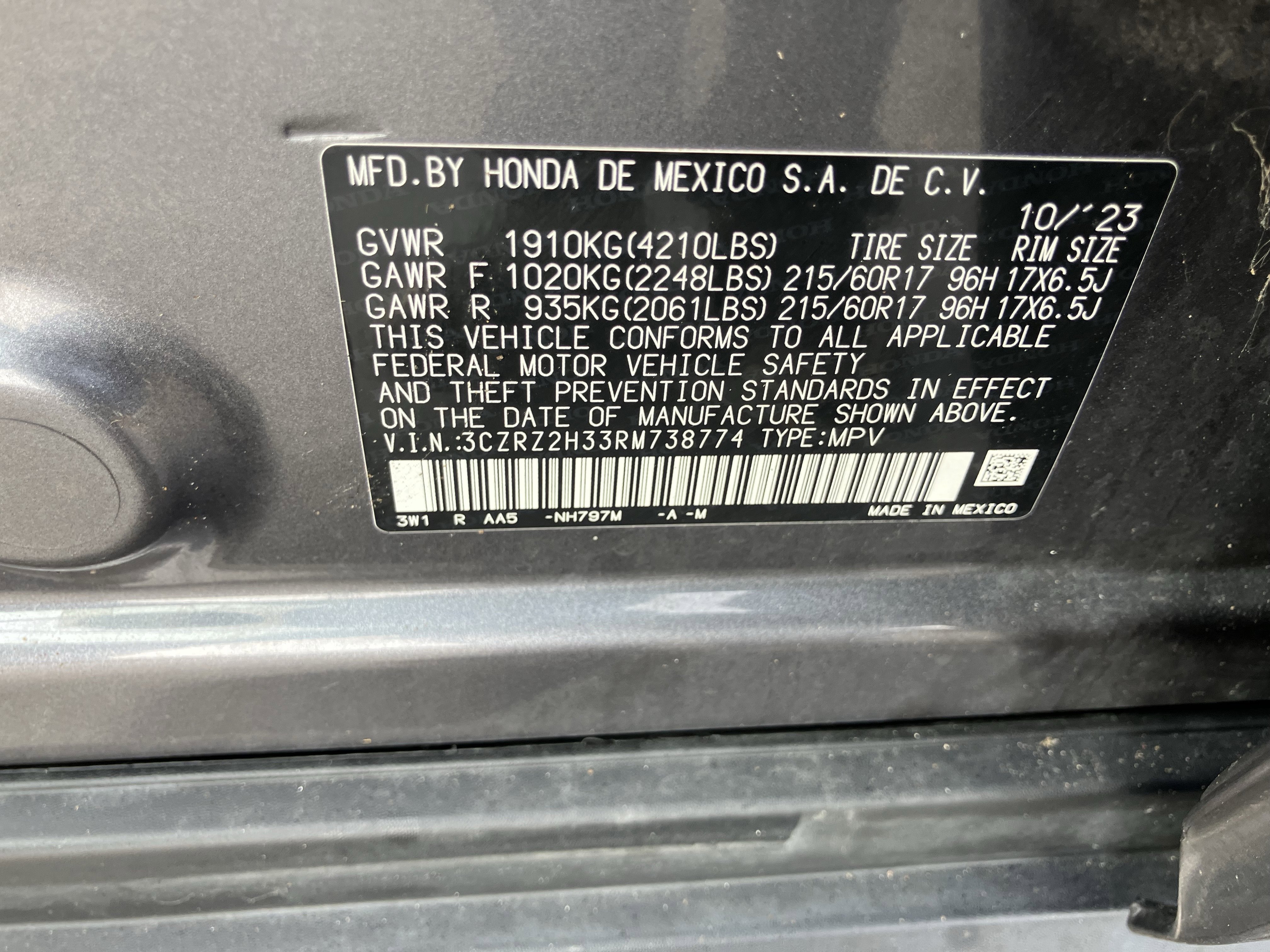 Certified 2024 Honda HR-V LX image 33