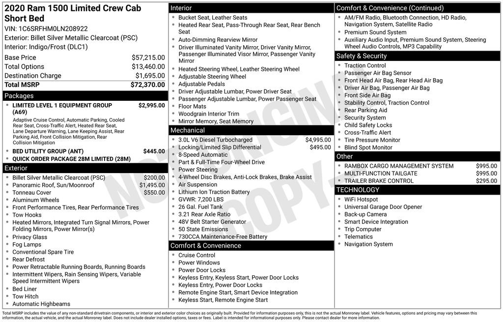 Used 2020 RAM 1500 Limited image 27