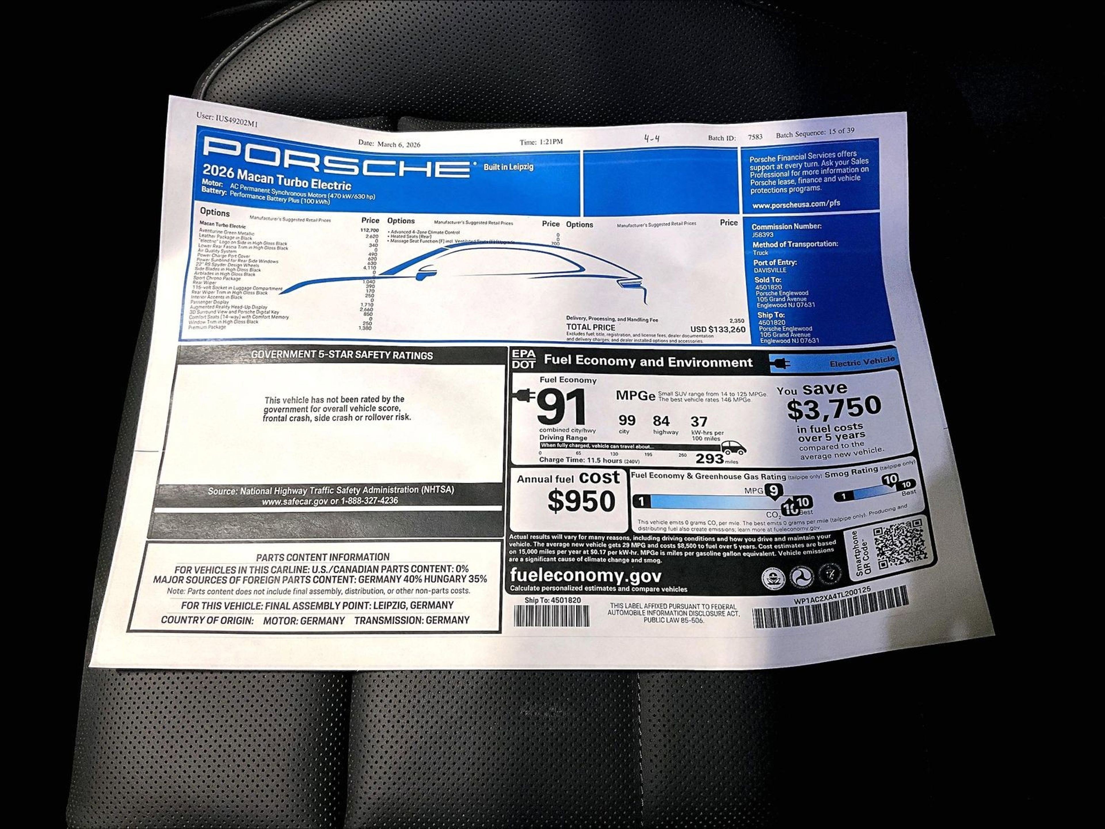 New 2026 Porsche Macan Turbo Electric AWD/4WD image 14