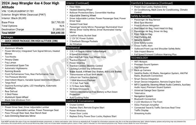 Certified 2024 Jeep Wrangler High Altitude AWD/4WD image 31