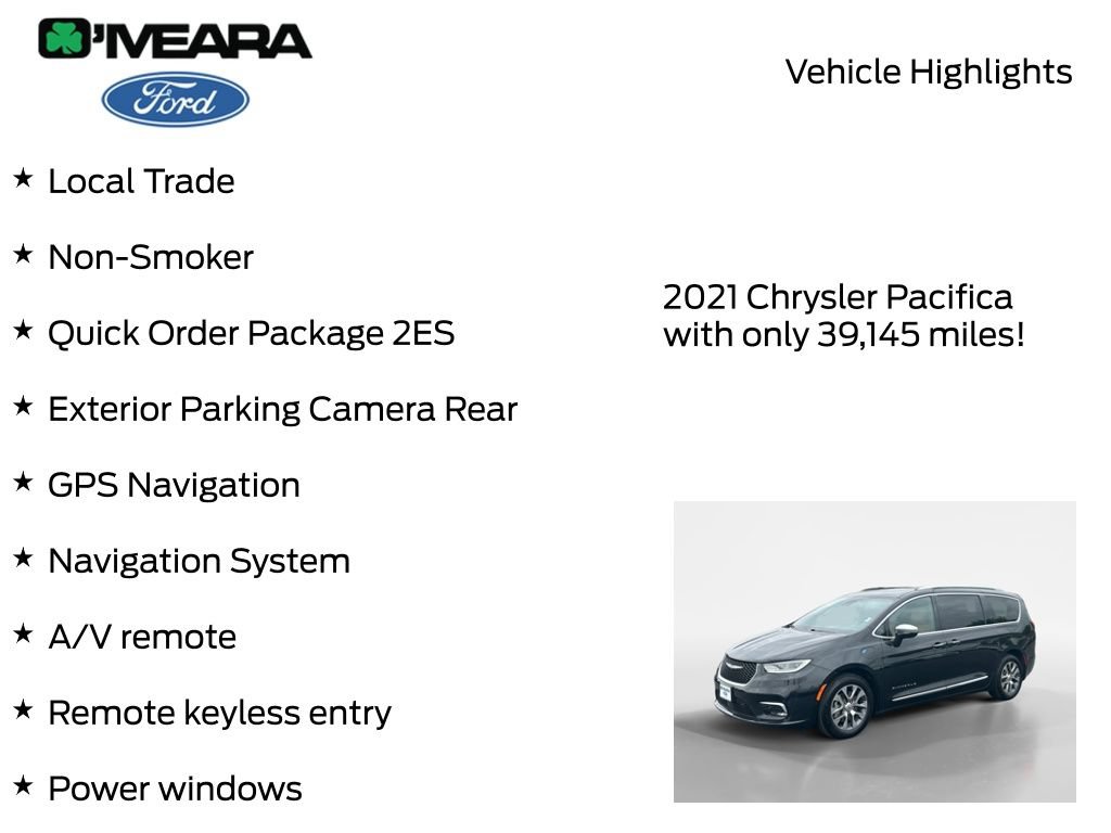 Used 2021 Chrysler Pacifica Pinnacle FWD image 7