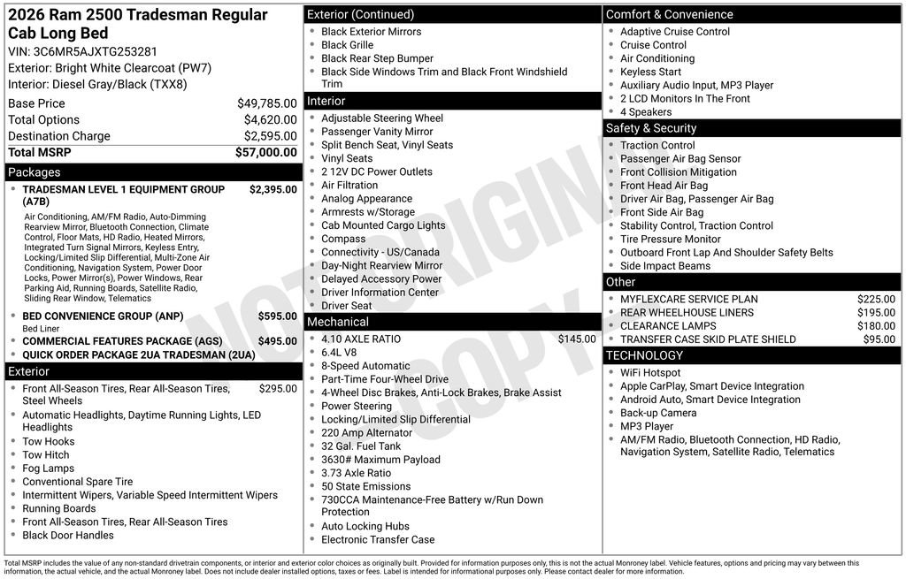 New 2026 RAM 2500 Tradesman image 7