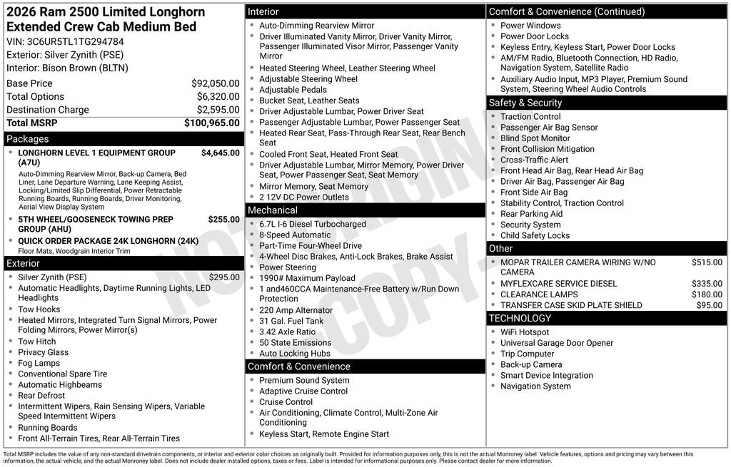New 2026 RAM 2500 Limited AWD/4WD image 7