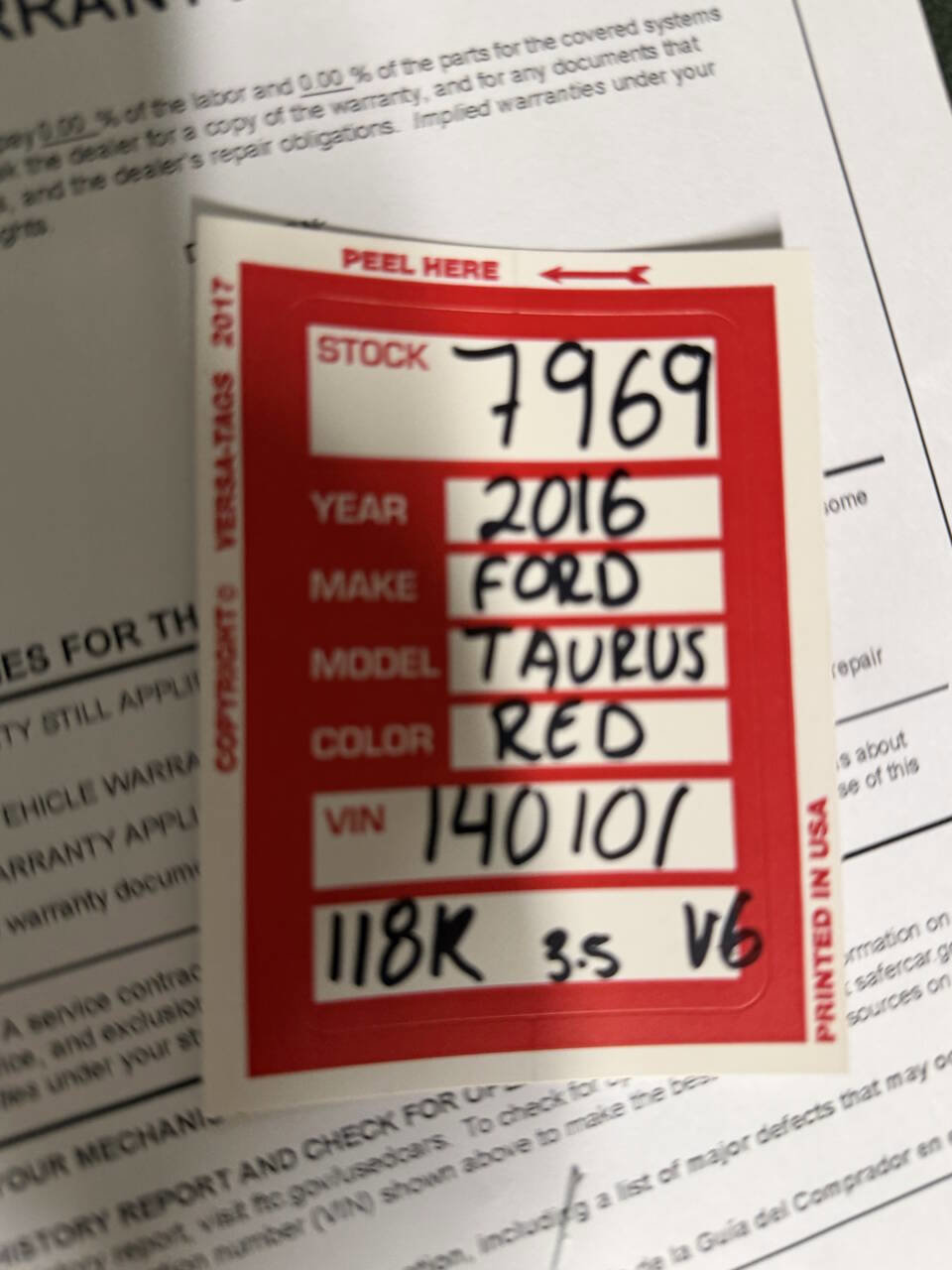 Used 2016 Ford Taurus SEL w/ Equipment Group 201A image 16