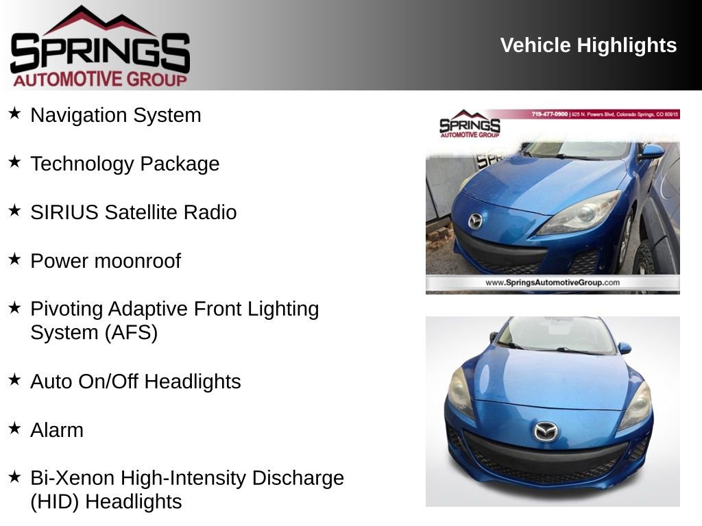 Used 2012 MAZDA MAZDA3 i Grand Touring w/ Tech Pkg image 2