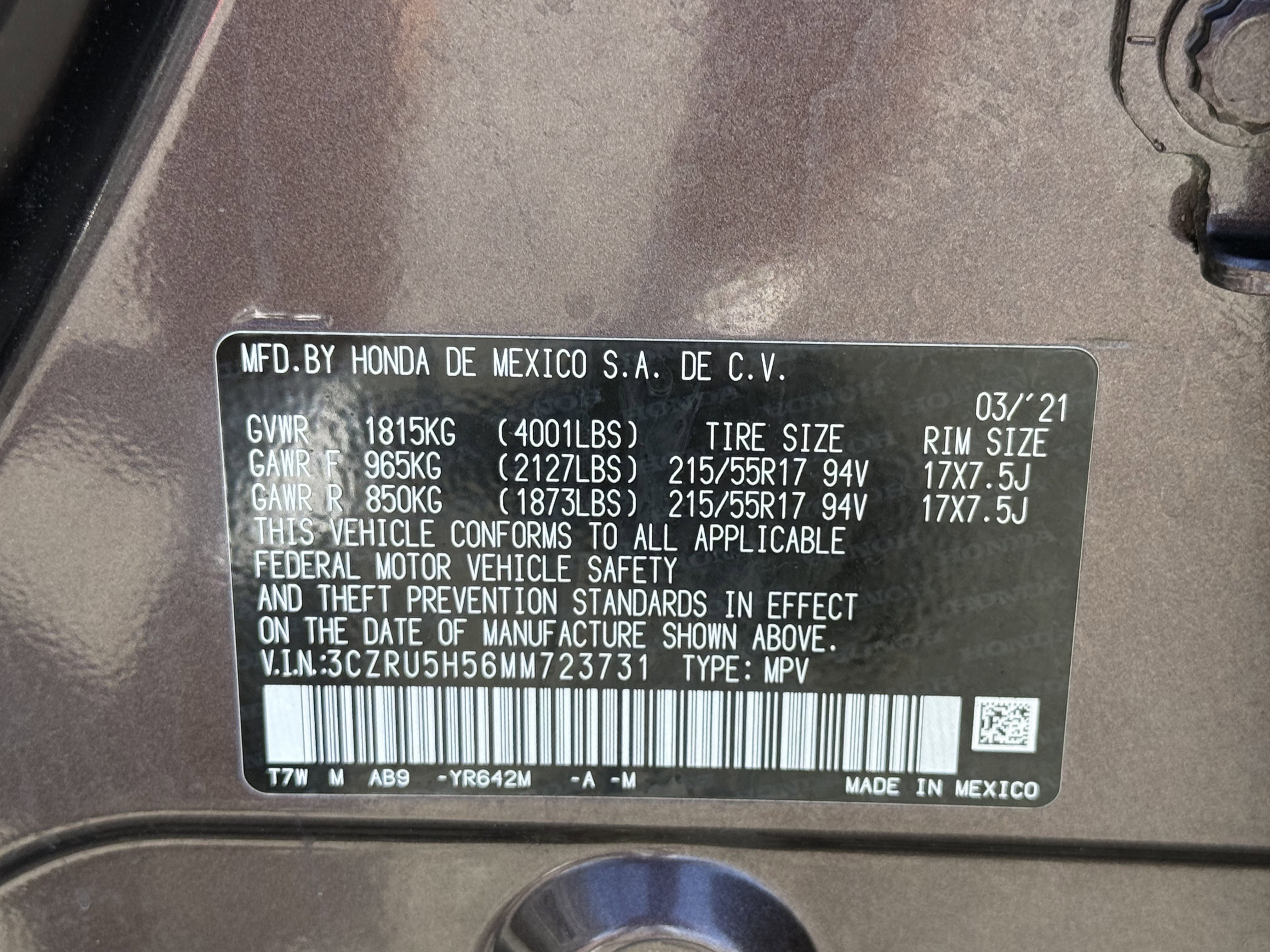 Used 2021 Honda HR-V EX image 31