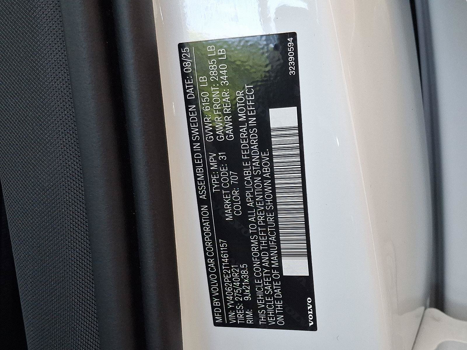 Certified 2026 Volvo XC90 B6 Plus w/ Protection Package AWD/4WD image 14