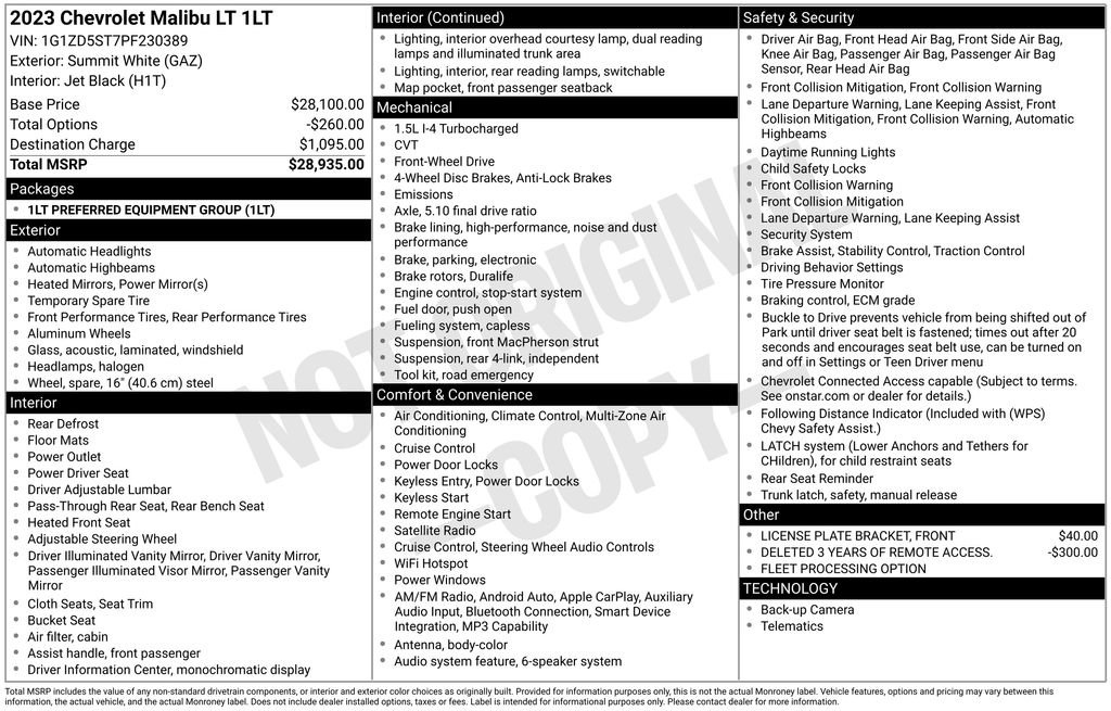 Used 2023 Chevrolet Malibu LT image 32