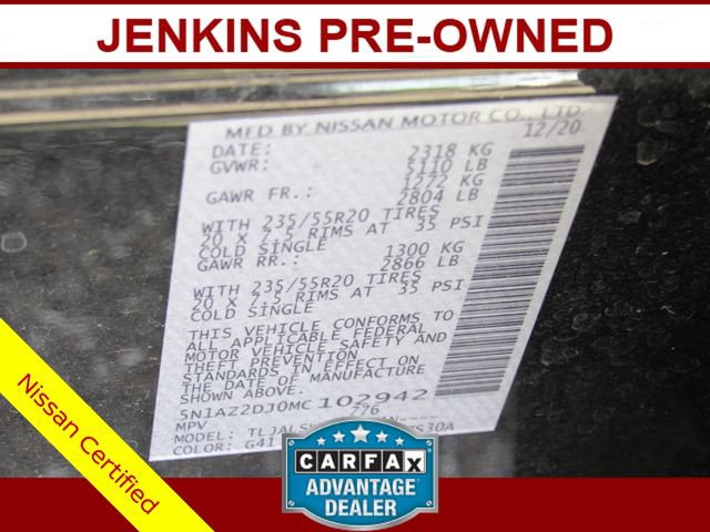 Certified 2021 Nissan Murano Platinum w/ Cargo Package FWD image 23