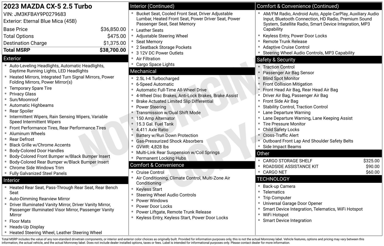 Used 2023 MAZDA CX-5 AWD 2.5 Turbo image 42