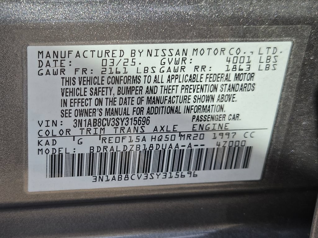 Used 2025 Nissan Sentra SV w/ All-Weather Package FWD image 30