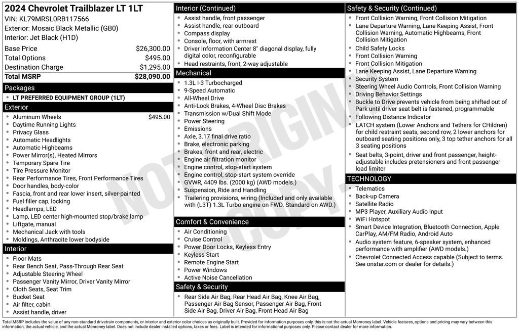Certified 2024 Chevrolet TrailBlazer LT AWD/4WD image 6