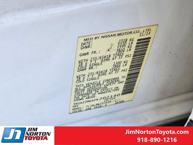 Used 2015 Nissan Murano SL w/ SL Technology Package FWD image 33