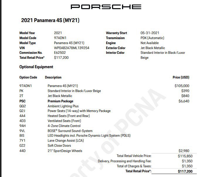 Certified 2021 Porsche Panamera 4S AWD/4WD image 9