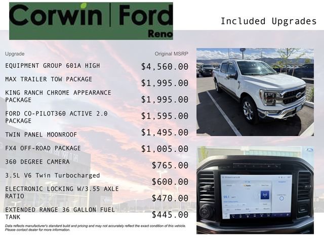 Used 2021 Ford F150 King Ranch w/ Equipment Group 601A High image 3