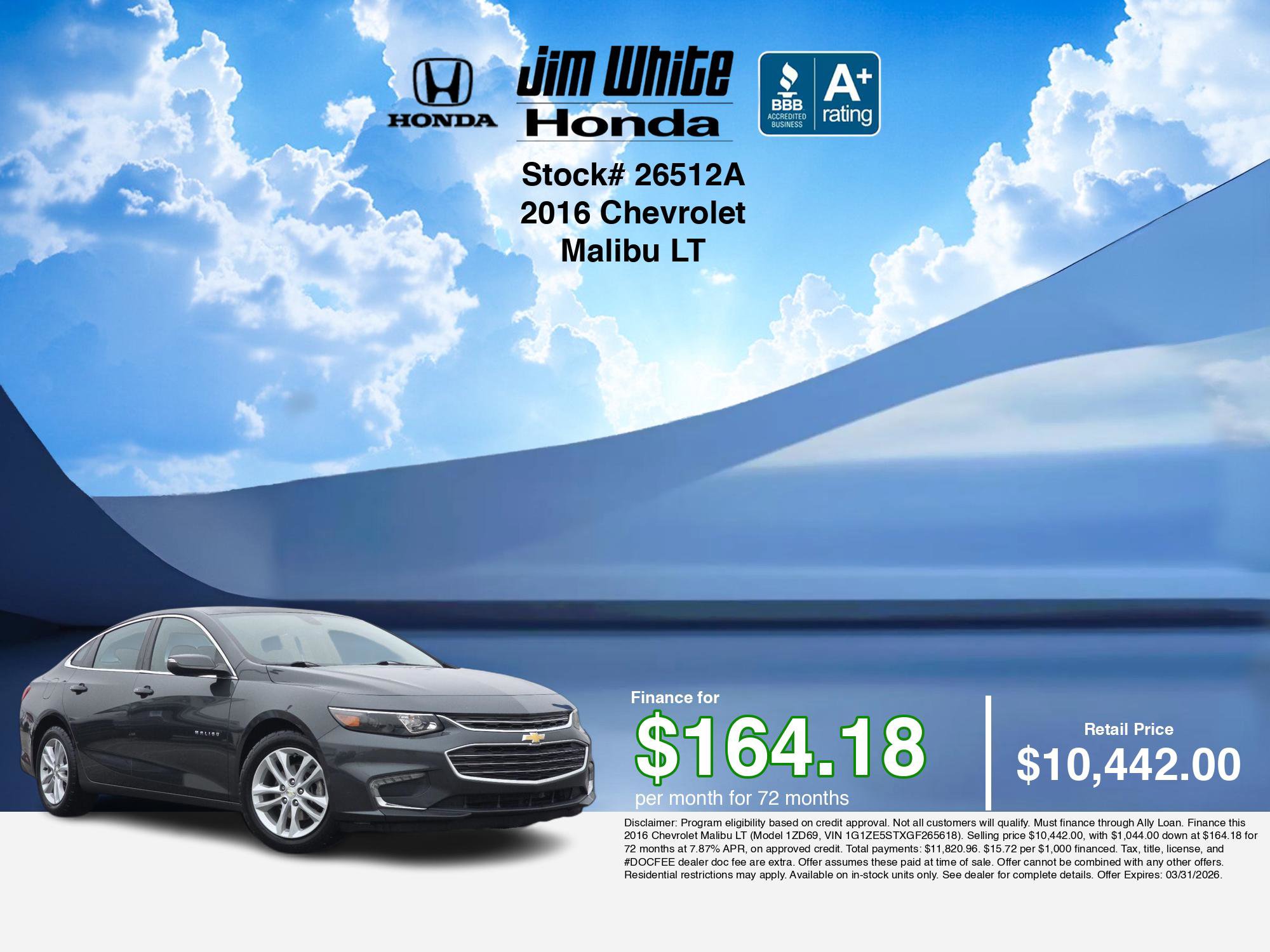 Used 2016 Chevrolet Malibu LT image 3