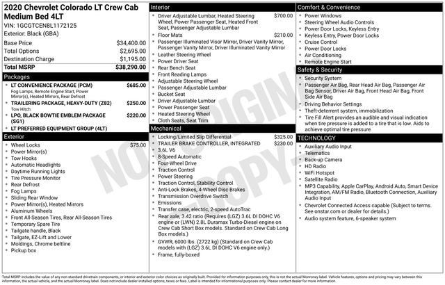 Certified 2020 Chevrolet Colorado LT w/ LT Convenience Package AWD/4WD image 14