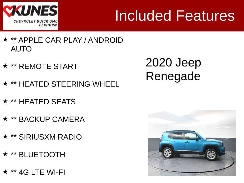 Used 2020 Jeep Renegade Latitude w/ Cold Weather Group AWD/4WD image 2