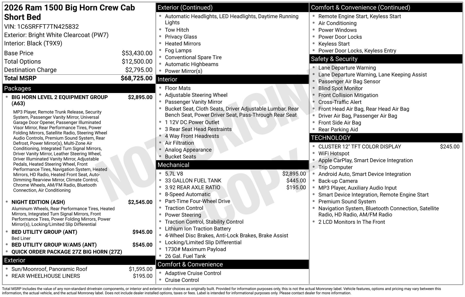 New 2026 RAM 1500 Big Horn
