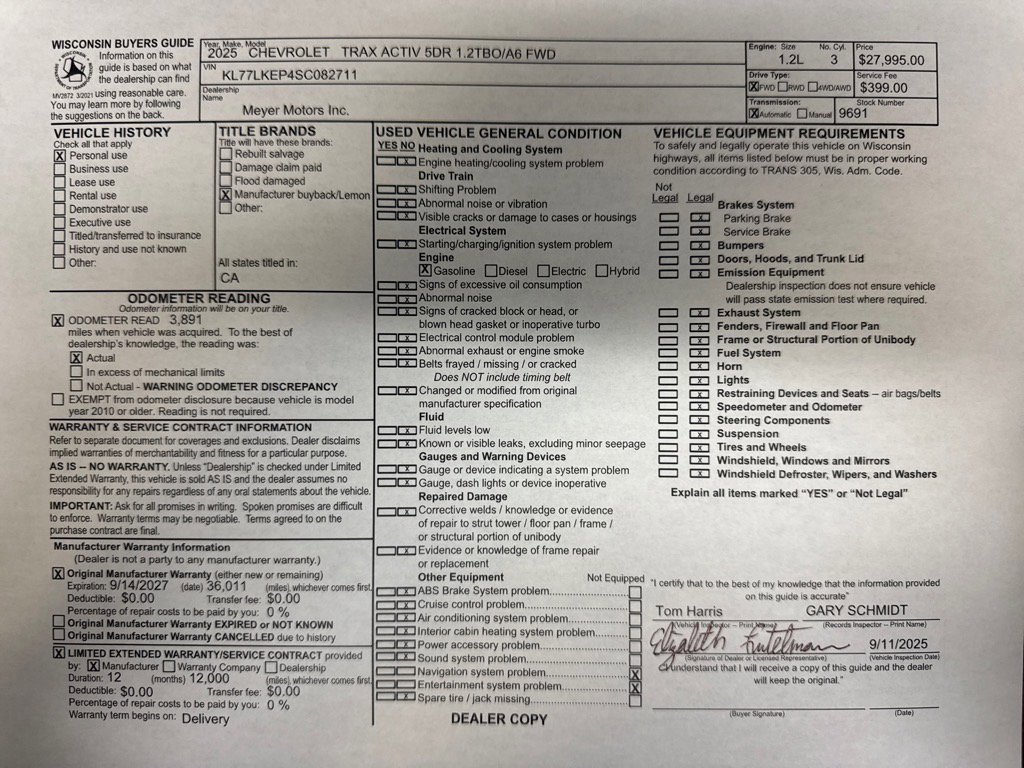 Used 2025 Chevrolet Trax ACTIV w/ Driver Confidence Package image 31