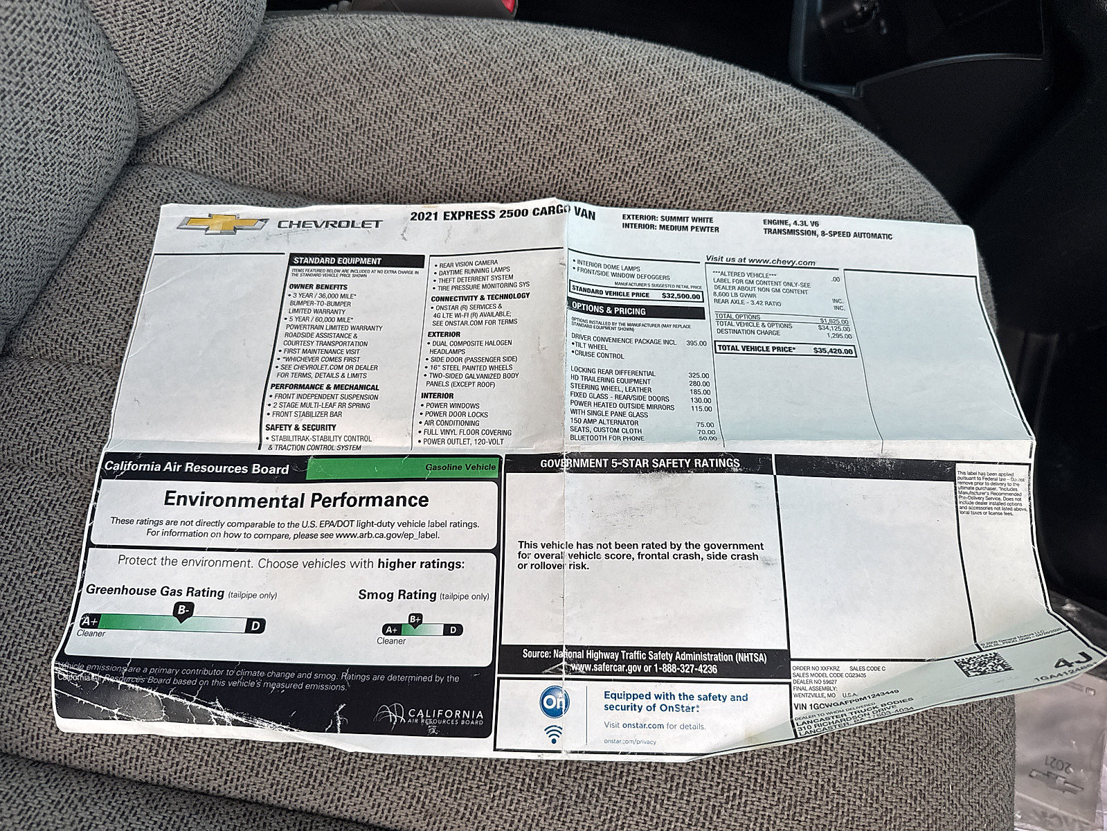 Used 2021 Chevrolet Express 2500 w/ Driver Convenience Package RWD image 41