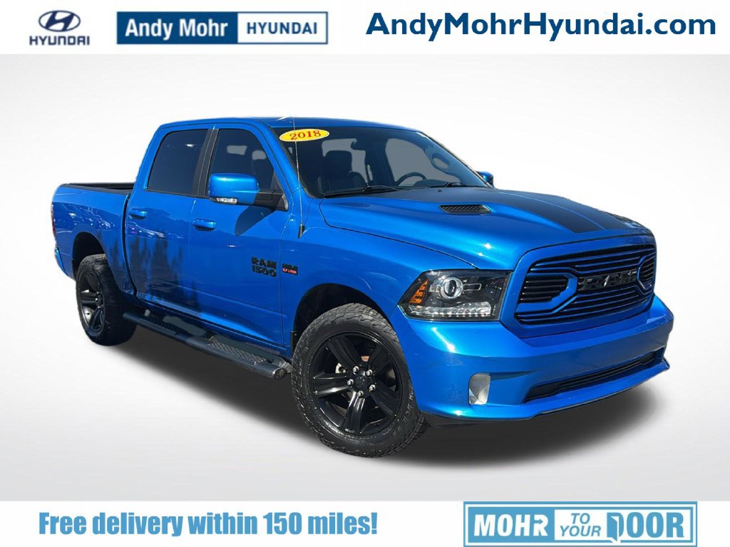 Used 2018 RAM 1500 Sport w/ Hydro Blue Sport Package