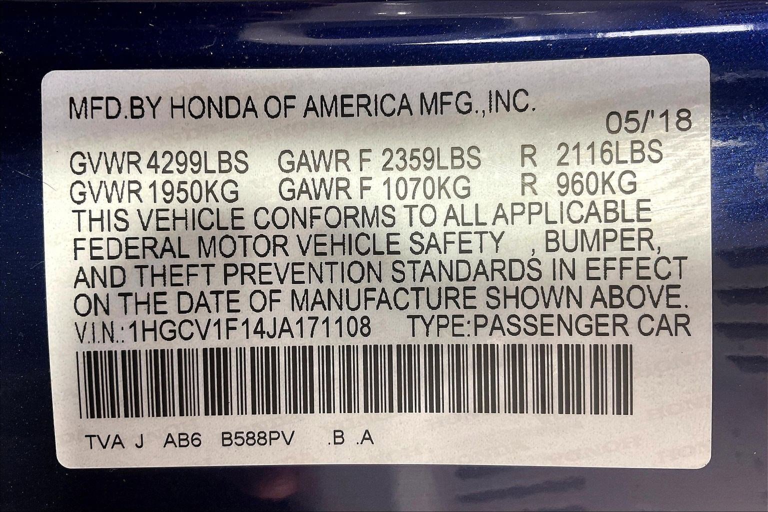 Used 2018 Honda Accord LX image 20