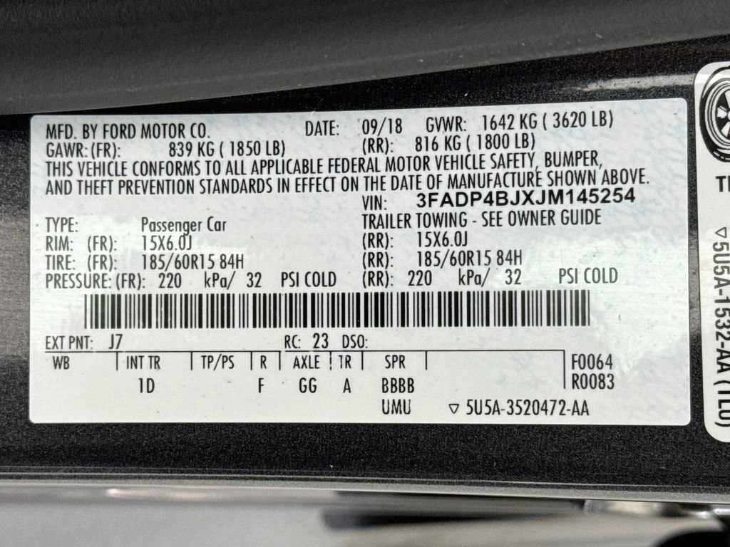Used 2018 Ford Fiesta SE w/ Cold Weather Package FWD image 44