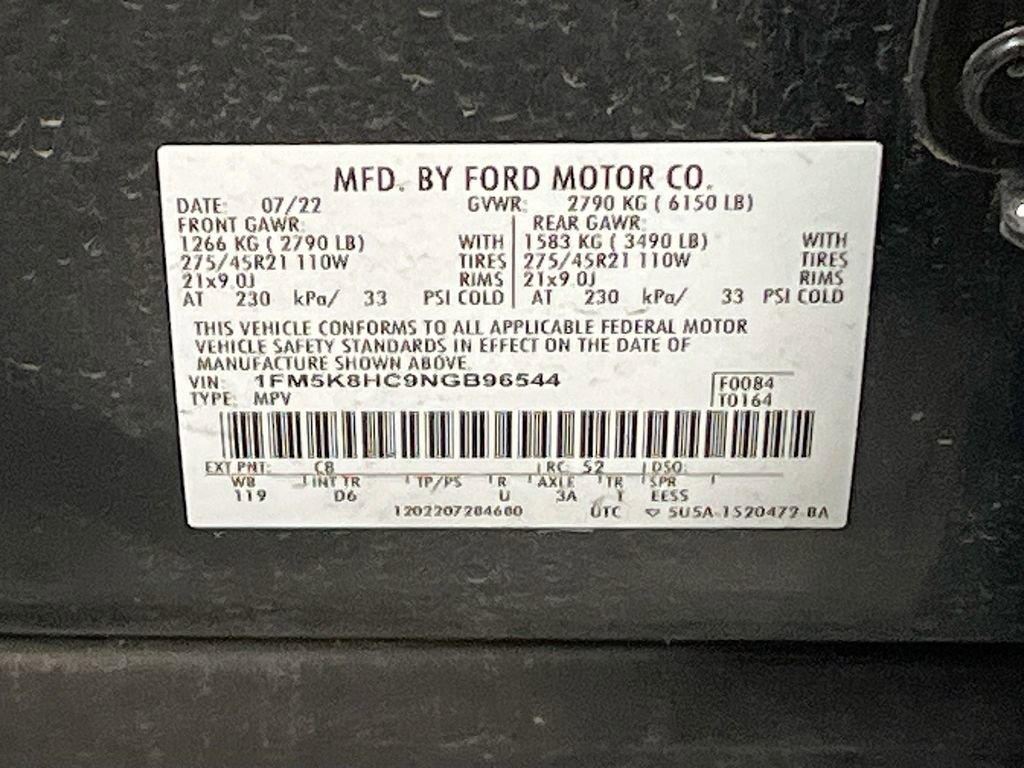 Used 2022 Ford Explorer Platinum w/ Equipment Group 601A image 34